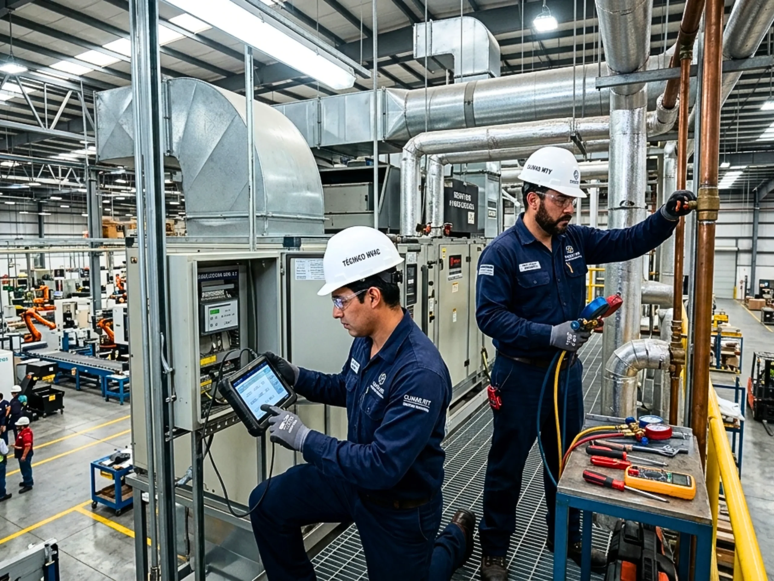 Instalación HVAC industrial